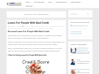 Personal Loans For People With Bad Credit