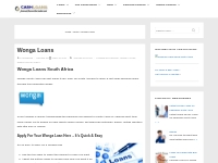 Wonga Loans | Get Your Wonga Loan Approved In Minutes