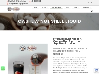 Top Cashew Nut Shell liquid Suppliers in India | Cashew Nut Oil - RK A