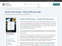 World Youth Funday - Friday 24th November | Catholic Youth Work