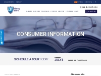 Consumer Information - CBT Technology Institute