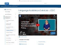 Language Assistance Services - CDC