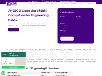 ANZSCO Code List of Skill Occupation for Engineering Fields