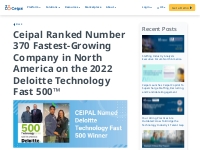 Ceipal Ranked Number 370 Fastest-Growing Company in North America on t