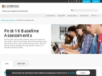 Post-16 Baseline Assessments