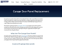 Garage Door Panel Replacement Reisterstown MD