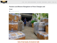 Packers and Movers Bangalore to Pune Charges and Cost