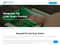 Request For Live Scan Fingerprinting Application Forms