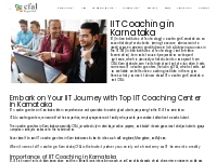 Best IIT JEE Coaching in Karnataka - Cfal india