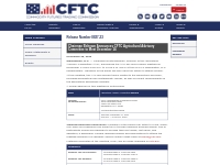 Chairman Behnam Announces CFTC Agricultural Advisory Committee to Meet