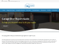 Garage Door Buyers Guide | by Chalfont Garage Doors