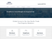 Chamber of Asia Mergers   Acquisitions | International Registry and Le