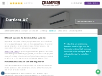Ductless AC   Mini Split Systems | Champion Home Services