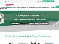 Reciprocating & Rotary Screw Compressors | Champion