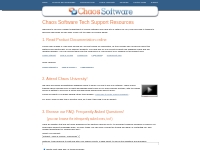   	Chaos Software Tech Support and Knowledge Base