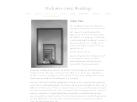 About Us | Nicholas Gore Weddings