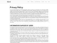 Privacy | ChatwithNerd