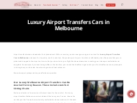 Chauffeur Cars Airport | Chauffeur Service Melbourne Airport
