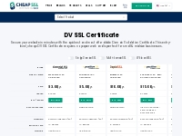 Cheap DV SSL at $3.00/yr : Domain Validation SSL Certificate