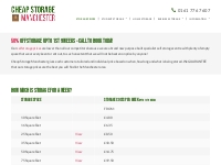Self Storage Prices Manchester | Self Storage Costs