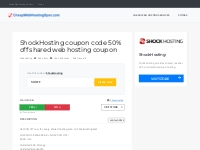 ShockHosting coupon code 50% off shared web hosting coupon | CheapWebH