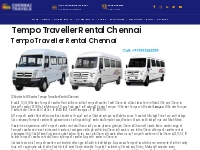 Tempo Traveller Rental Chennai Tariff Per Km Rate 20 Rs - Tours