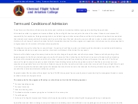Terms and Conditions of Admission | Chennai Flight School