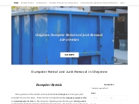 Cheyenne Dumpster Rental and Junk Removal, Cheyenne, Wyoming |  Have y