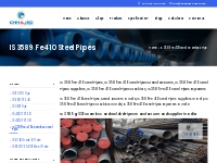 IS 3589 Fe 410 Steel Pipes Manufacturers | Suppliers | Stockists | Exp