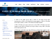 IS 4923 YST 310 Hollow Section Pipes Manufacturers | Suppliers | Stock