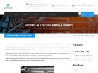 Nickel Alloy 200 Pipes & Tubes | Nickel Alloy Pipes