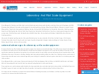 Laboratory   Pilot Scale Equipment - Lab Stirrer, Lab Ball Mill, Lab B