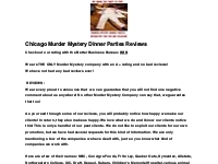 REVIEWS | Christmas Murder Mystery Dinner Parties Chicago, IL.