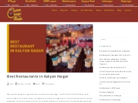 Best Restaurants in Kalyan Nagar | #No1