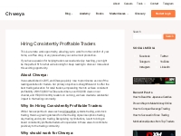 Hiring Consistently Profitable Traders