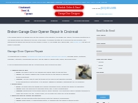 Broken Garage Door Opener Cincinnati - Garage Door Opener Repair