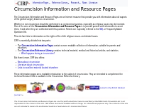 Circumcision Information and Resource Pages