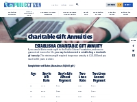 Charitable Gift Annuities - Public Citizen