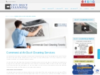 Commercial Air Duct Cleaning Services Toronto | City Duct Cleaning