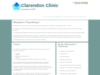 Manipulation / Physiotherapy | Clarendon Clinic
