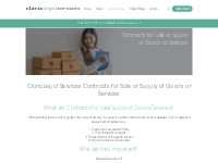 Contracts for Sale or Supply of Goods or Services | Claric Legal Servi