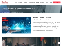 Quality assurance (QA) and testing services by claritus