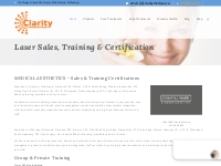 Laser Sales, Training   Certification- Clarity MedSpa