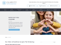 Insurance Plans Accepted At Clarity Optometry | Eye Doctor Near Me