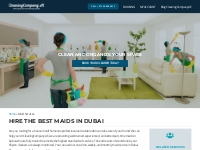 Best Maids In Dubai | #1 Maid Service Dubai - CleaningCompany.AE