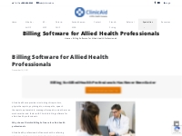 Billing Software for Allied Health Professionals - ClinicAid