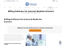 Billing Software for Internal Medicine Doctors - ClinicAid