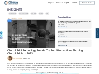 Clinical Trial Technology Trends: The Top 5 Innovations Shaping Clinic