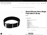 Black Rubber Strap | Black Silicone Nato Straps | Clockwork Synergy