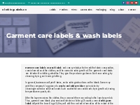 Garment care labels   wash labels | ClothingLabels.cn